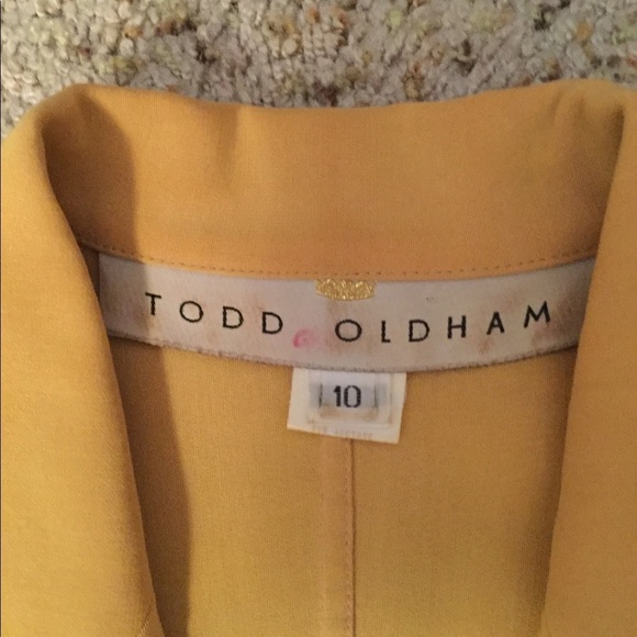 Todd Oldham Vintage 80 Rayon Pink Gold Dress Jacket Skirt Suit Y2K Office Siren - Picture 2 of 8